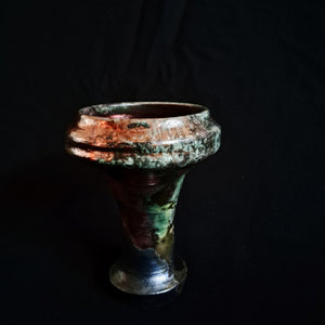 Small Raku handmade Smudge bowl | Rustic Copal burner | Ceremonial chalice for rituals | Raku copaleroa for Shamans |Smudge Bowl For Rituals