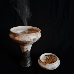Raku Handmade Copalera Set | Rustic Copal Burner | Ceremonial Chalice For Rituals | Raku Copalero For Shamans | Resin Burner
