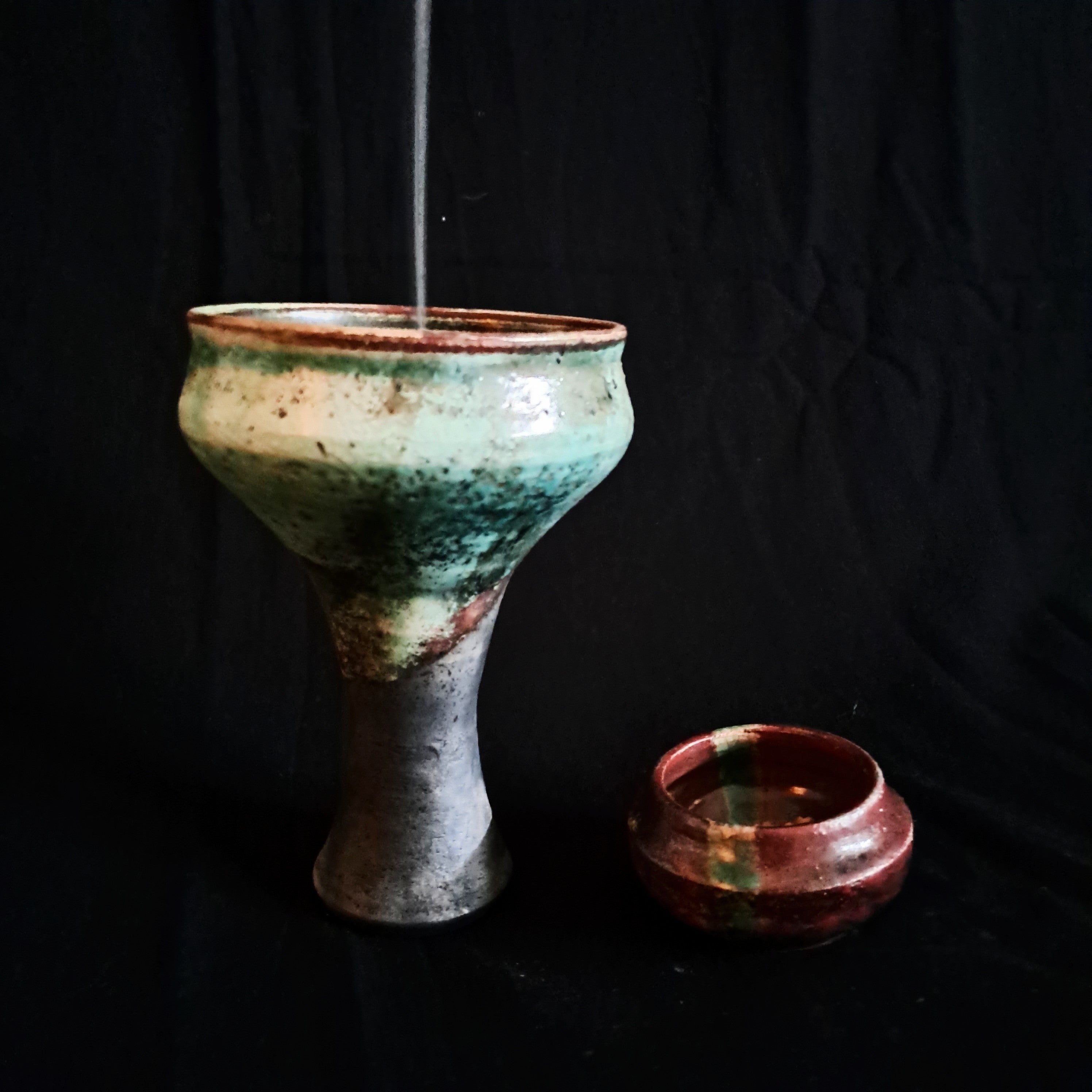 Raku Handmade Copalera Set | Rustic Copal Burner | Ceremonial Chalice For Rituals | Raku Copalero For Shamans | Resin Burner