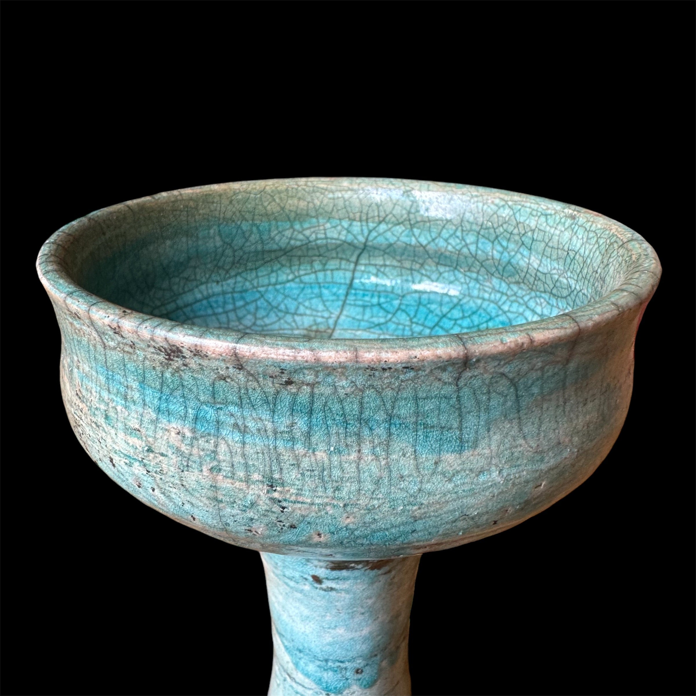 Raku Handmade Smudge Bowl | Rustic Copal Burner | Ceremonial Chalice For Rituals | Raku Copalero For Shamans | Resin Burner | Mexica | Aztec