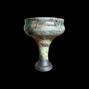 Raku Handmade Smudge Bowl | Rustic Copal Burner | Ceremonial Chalice For Rituals | Raku Copalero For Shamans | Resin Burner | Mexica | Aztec