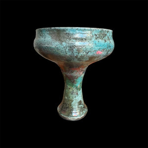 Raku Handmade Smudge Bowl | Rustic Copal Burner | Ceremonial Chalice For Rituals | Raku Copalero For Shamans | Resin Burner | Mexica | Aztec