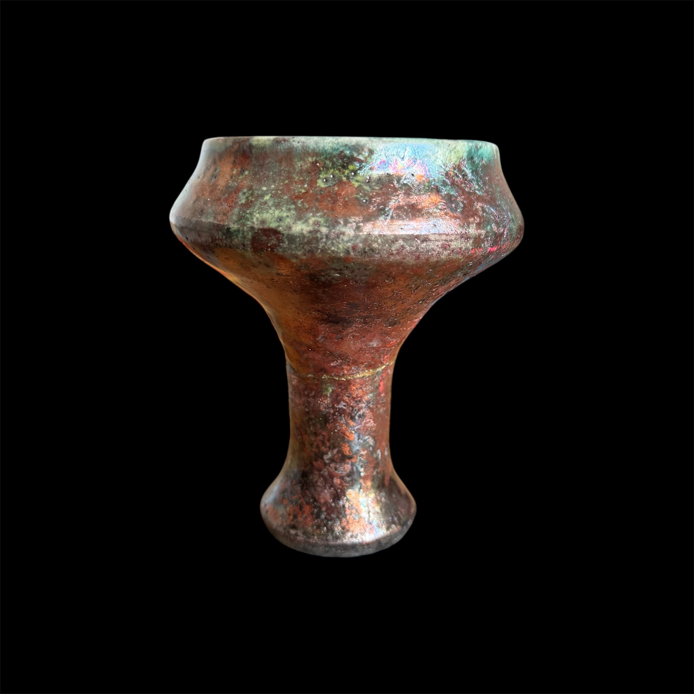 Small Raku handmade Smudge bowl  Rustic Copal burner | Ceremonial chalice for rituals | Raku copaleroa for Shamans | Smudge Bowl For Rituals