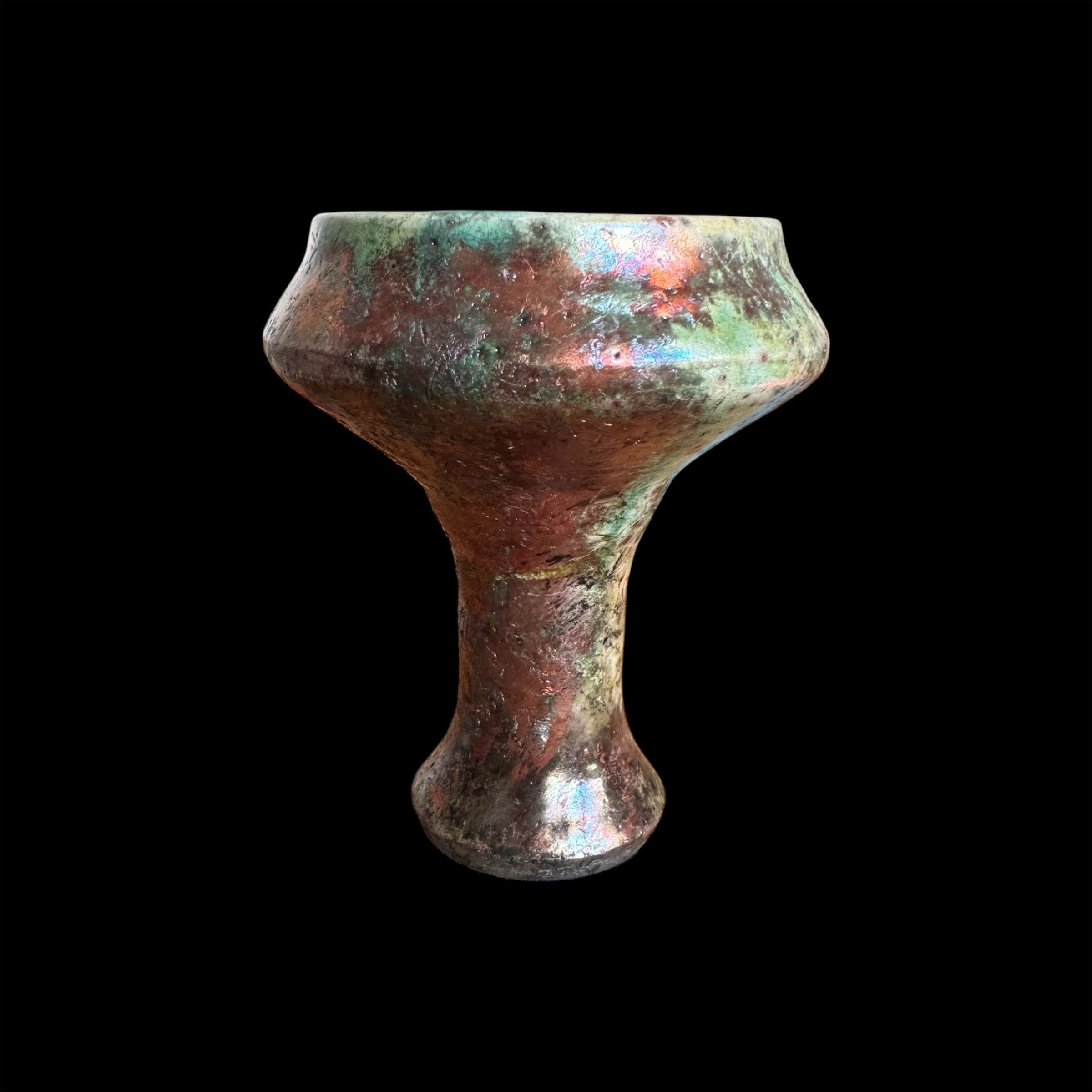 Small Raku handmade Smudge bowl  Rustic Copal burner | Ceremonial chalice for rituals | Raku copaleroa for Shamans | Smudge Bowl For Rituals