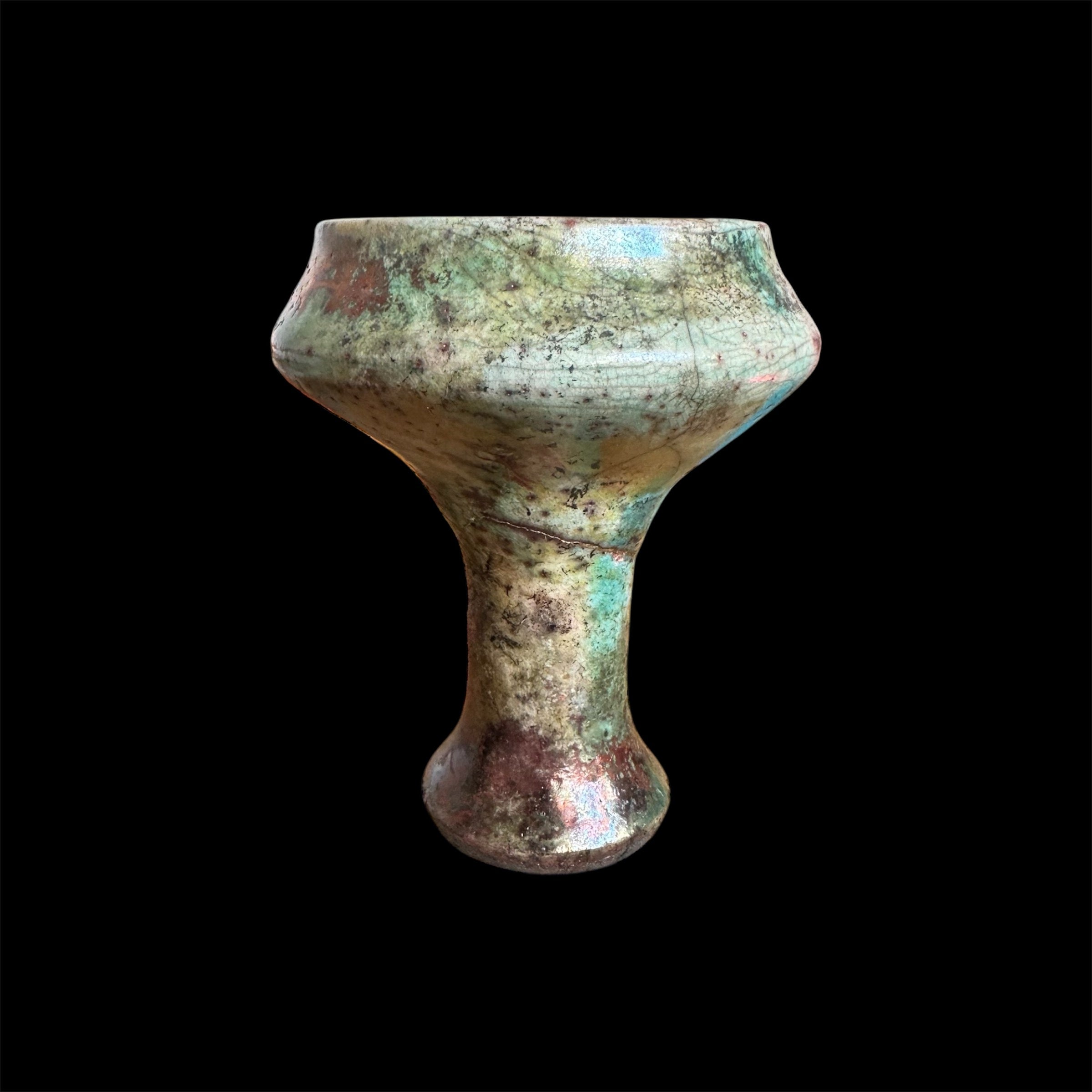 Small Raku handmade Smudge bowl  Rustic Copal burner | Ceremonial chalice for rituals | Raku copaleroa for Shamans | Smudge Bowl For Rituals