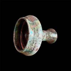 Small Raku handmade Smudge bowl  Rustic Copal burner | Ceremonial chalice for rituals | Raku copaleroa for Shamans | Smudge Bowl For Rituals