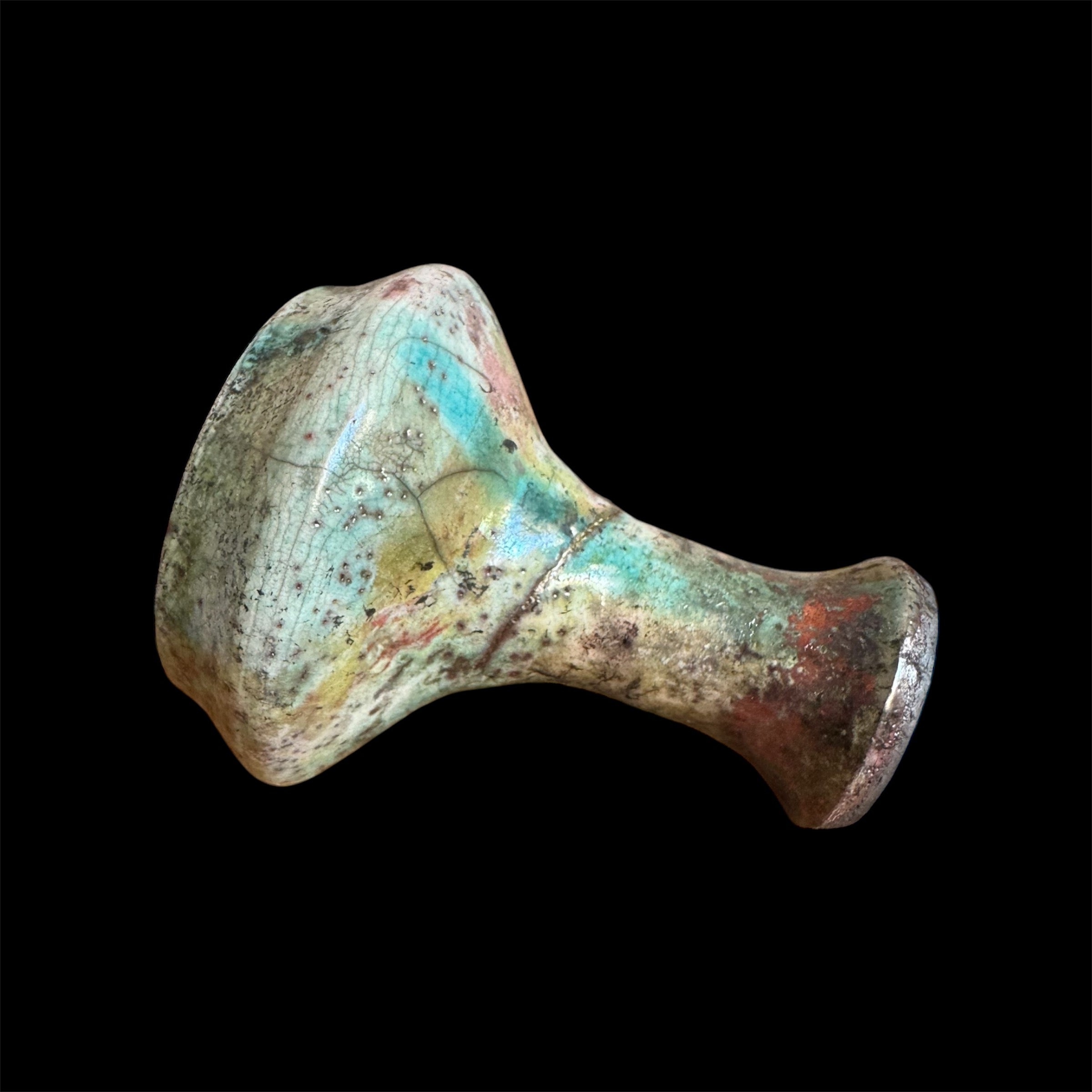 Small Raku handmade Smudge bowl  Rustic Copal burner | Ceremonial chalice for rituals | Raku copaleroa for Shamans | Smudge Bowl For Rituals