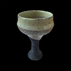 Yellow Spots Raku Handmade Copaleral | Rustic Copal Burner | Ceremonial Chalice For Rituals | Raku Copalera For Shamans | Resin Burner