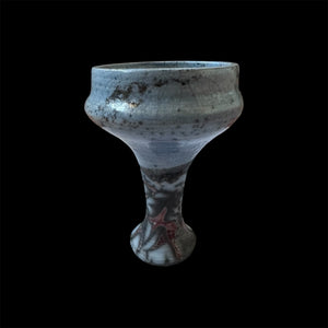 Blue Spots Raku Handmade Copaleral | Rustic Copal Burner | Ceremonial Chalice For Rituals | Raku Copalera For Shamans | Resin Burner