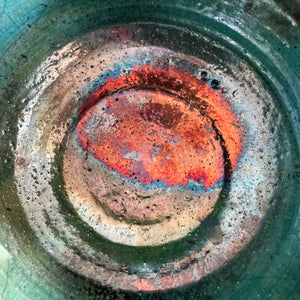 Blue Cremation Urn 2 | Fine Art Raku Urn | HandCrafted Unique Urn | Unique Urn For Ashes | Cremation Urn | Pet Urn | Copper Raku Urn