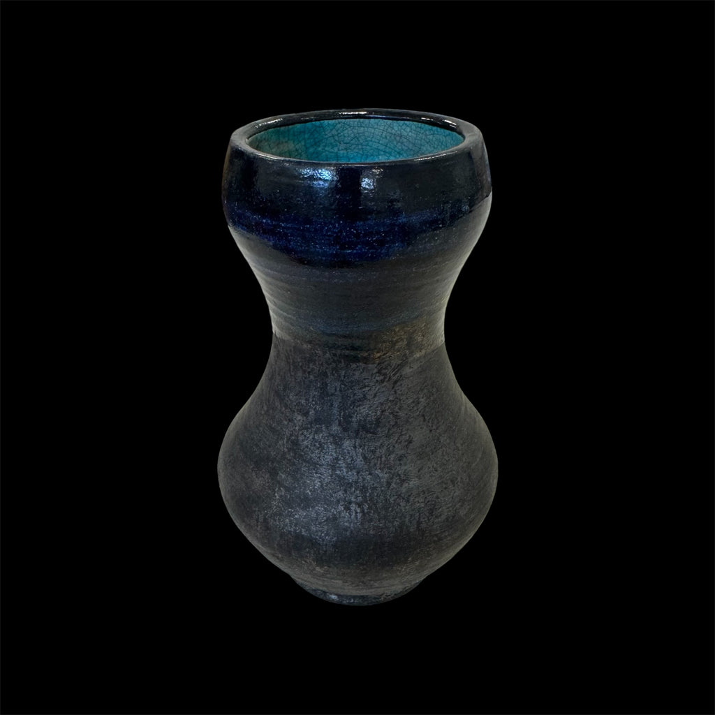 Small Raku Pottery Vase  | Handmade Ceramic Vase | Wabi Sabi Art | Decorative Modern Raku Art | Vintage Pottery Vase | Vintage Ceramic Vase