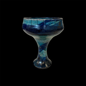 The Strong Earthy Cobalt Copalera | Raku Handmade Smudge Bowl | Rustic Copal Burner | Ceremonial Chalice For Rituals | Raku Copalera For Shamans | Resin Burner