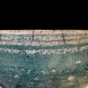The Water Cobalt Copalera | Raku Handmade Smudge Bowl | Rustic Copal Burner | Ceremonial Chalice For Rituals | Raku Copalera For Shamans