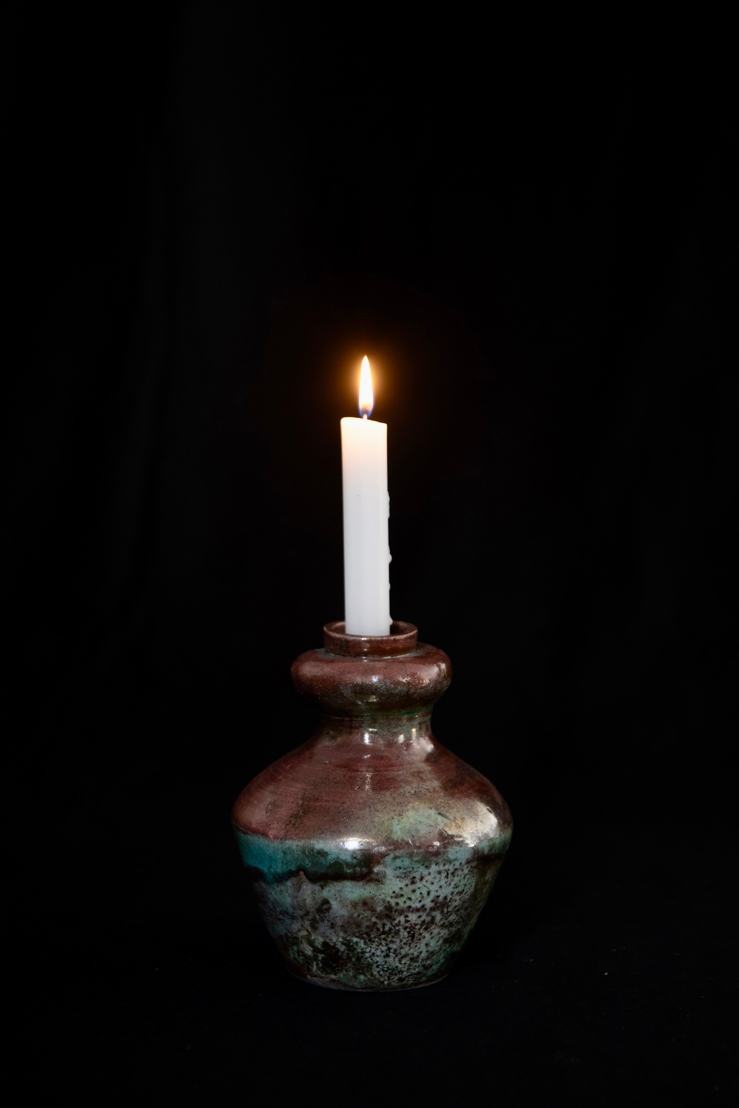 Raku Ceramic Candle Holder Made by Naiimpottery | Handmade Ceramic | Handcrafted Candle Holder