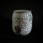 White spot Artistic Unique Urn, One of a Kind piece Handcrafted by Naiimpotery.