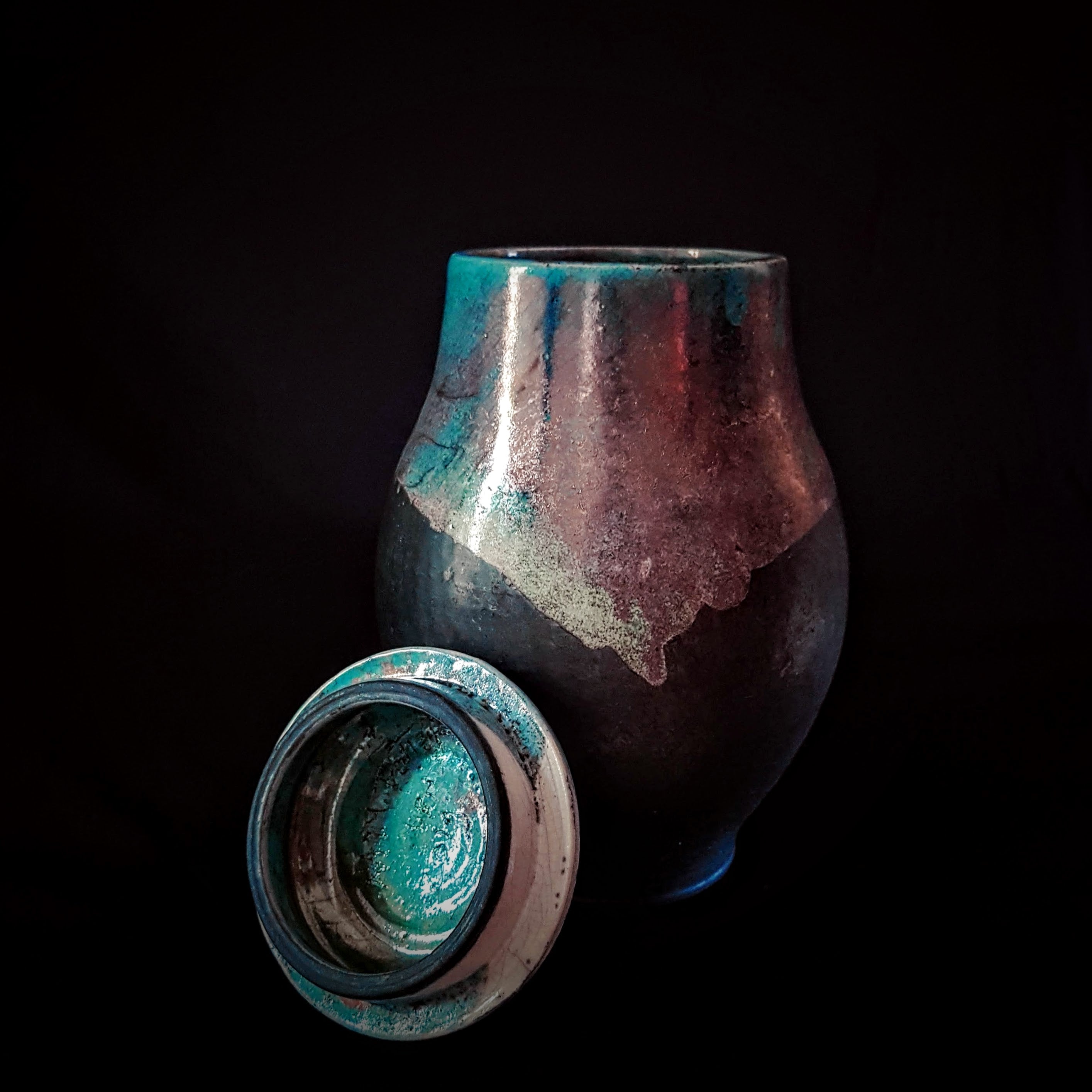 Shine Black Cremation Urn | Fine Art Keepsakes | Crafted Unique Urn by Naiim pottery | Unique Urns For Ashes | Cremation Urn | Pet Urn | 8