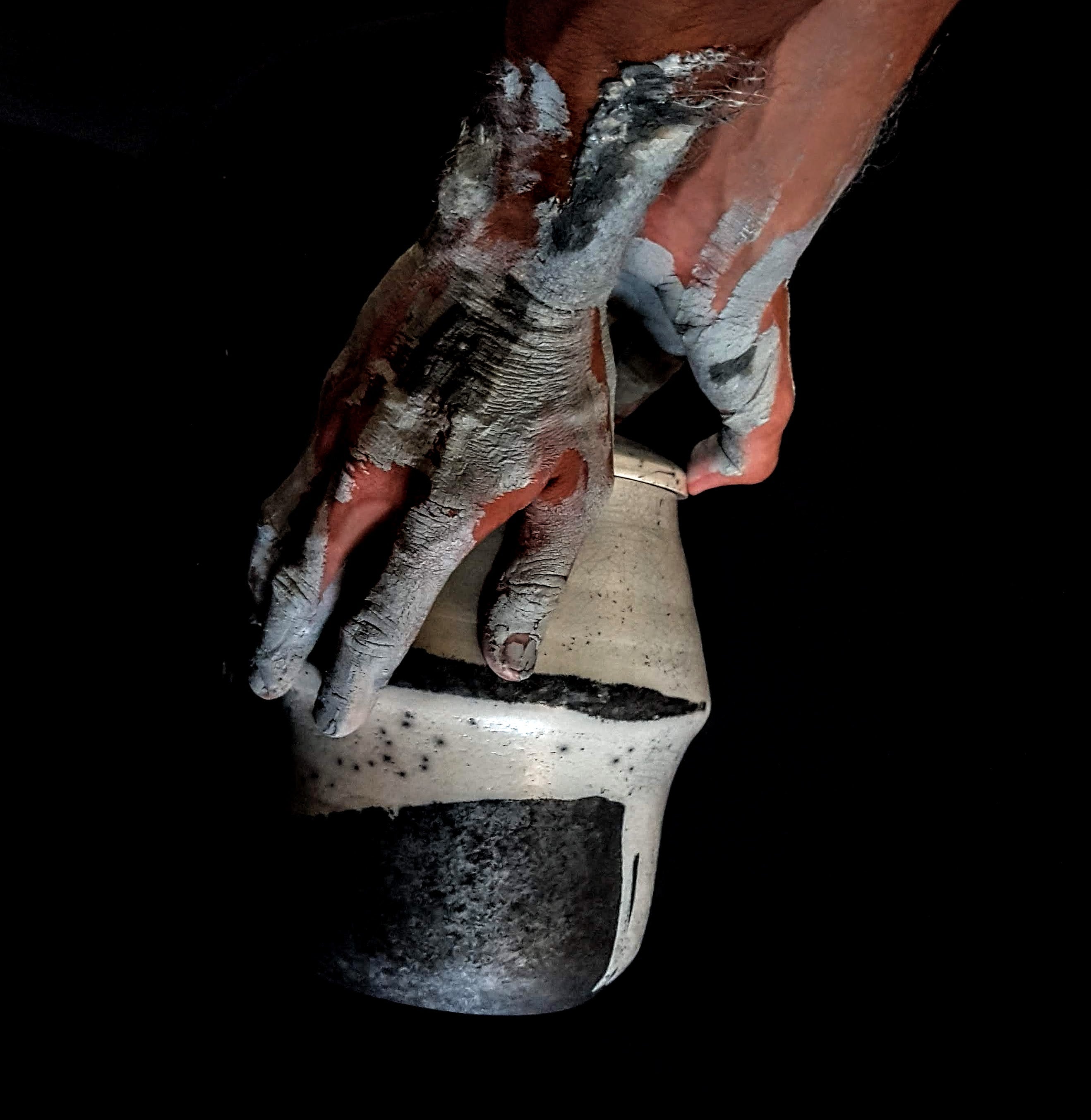 Black & White Unity Cremation Urn | Cremation Urn For Human Ashes | Fine Art Urn | Artistic Unique Urn | Wabi Sabi Urn | Urne für Asche