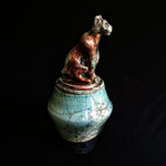Cheetah Figurine Unique Urn | Modern Artistic Urn | Ceramic Urn for Ashes | Cremation Urn For Human Or Pet Ashes | Suitable For Human Or Pet