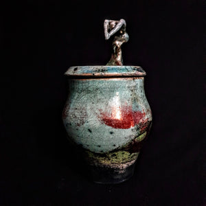 Unique Keepsake Urn | Swimmer Figurine Keepsake | One-of-a-Kind Handmade Ceramic Urn| Treasure Box | Urn for Your Loved One | Sculpture Urn