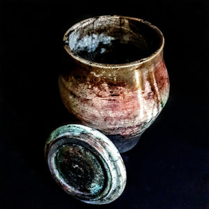 Purple Rain Raku Ceramic Urn | Modern Artistic Cremation Urn | Ceramic Urn for Human Ashes | Wabi Sabi Urn | Fine Art Urn | Urne für Asche