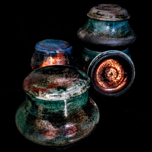 Green Sea Shell Ceramic Pet Urn | Handmade Keepsake Urns for Human | One-of-a-Kind Raku Urn | Urn for Dog | Urns for Cats | Wabi Sabi Urn 8
