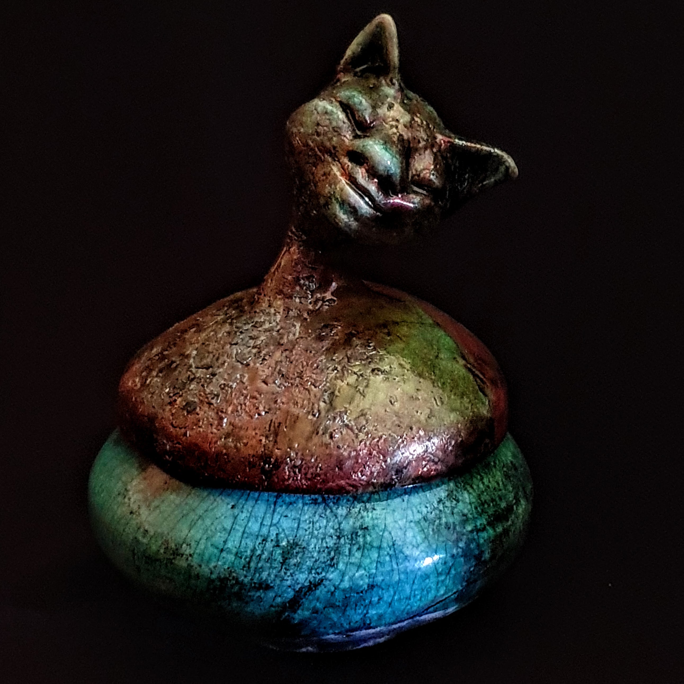 Wabi Sabi Cat Urn | Unique Urn for Cat | Cat Figurine Keepsake Pet Urn | Cremation Urn For Human Or Pet Ashes | Urn for Ashes | Artistic urn