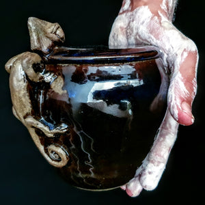 Chameleon Keepsake Pet Urn | Fine Artistic Keepsake | Unique Urns For Animals | Handmade Jewelry Box | Cremation Urn For Human Or Pet Ashes