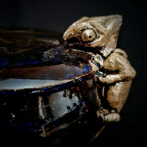 Chameleon Keepsake Pet Urn | Fine Artistic Keepsake | Unique Urns For Animals | Handmade Jewelry Box | Cremation Urn For Human Or Pet Ashes