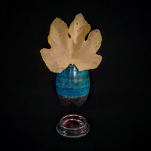 Turquoise Handmade Raku Keepsake Urn | Cremation Urn For Human Or Pet Ashes | Wabi Sabi Pet Urn | Dogs Urns | Cats Urns | Artistic Urns | 8