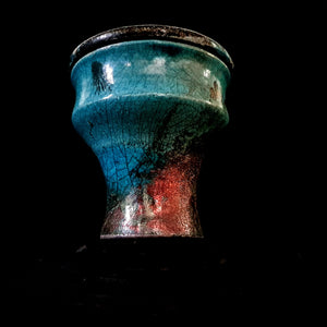 Turquoise Artistic Keepsake | Urn For Animals | Vintage Keepsake Box | Handmade Jewelry Box | Raku Urn | Cremation Urn For Human \ Pet Ashes