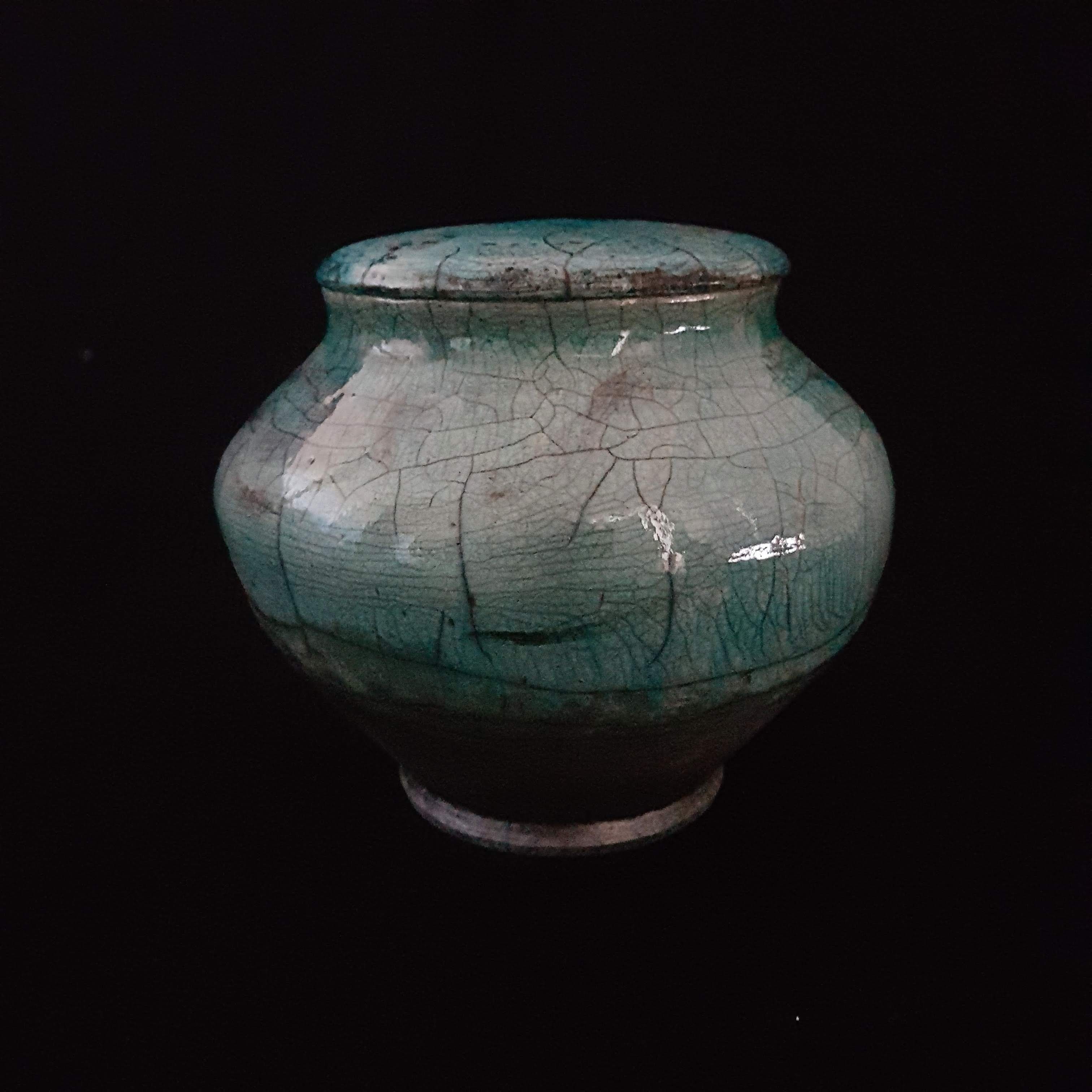 Blue Cremation Urn | Fine Art Raku Urn | HandCrafted Unique Urn | Unique Urn For Ashes | Cremation Urn | Pet Urn | Copper Raku Urn