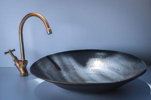Black Star Sink Smeared 14K Gold Handcrafted by Naiimpottery | Artistic Unique Bathroom Sink | Ceramic Vessel Sink | Waschbecken | Évier | 8
