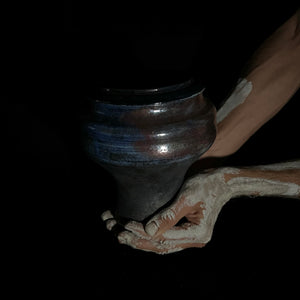 Blue Cremation Urn | Fine Art Keepsakes | HandCrafted Unique Urn | Unique Urn For Ashes | Cremation Urn | Pet Urn | canonic jar | vase