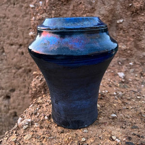 Integral Cremation Urn | Fine Art Keepsakes | HandCrafted Unique Urn | Unique Urn For Ashes | Cremation Urn | Pet Urn | Copper Raku Urn